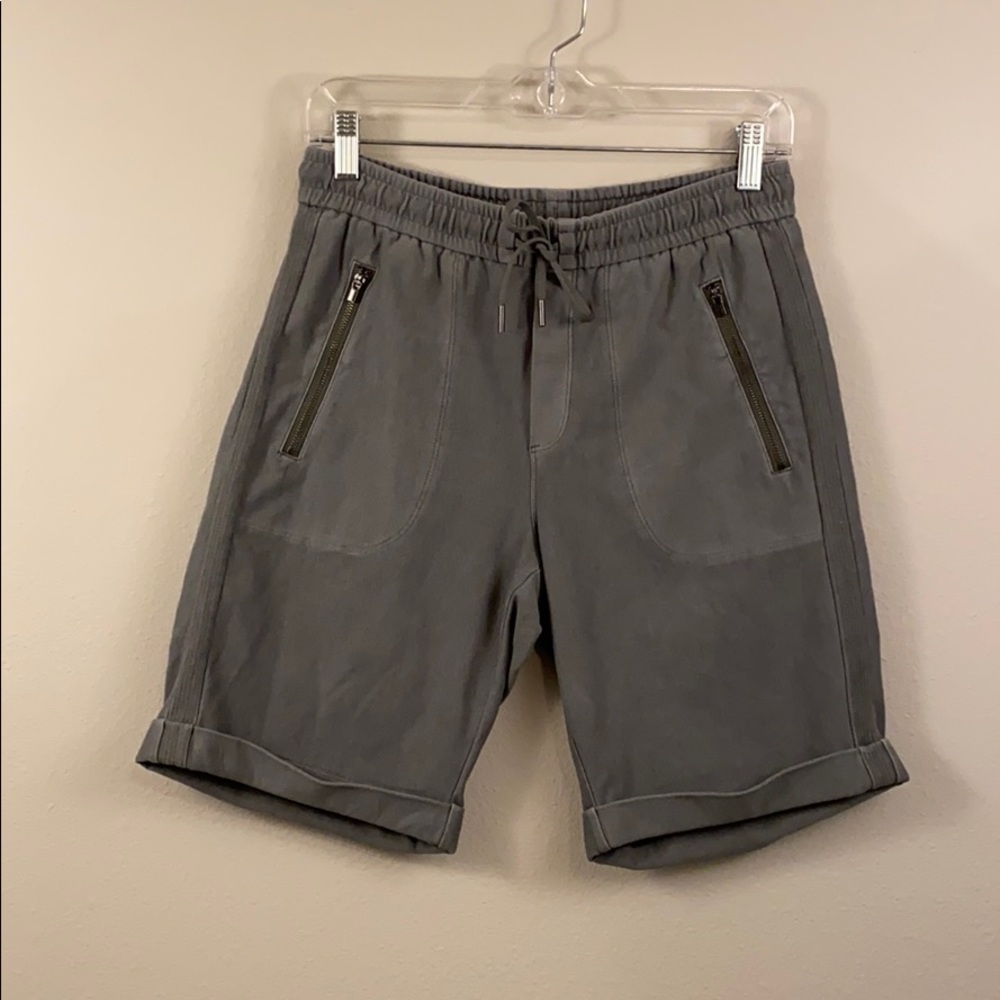 Athleta Sage/Green Elastic Bermuda Shorts